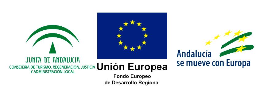 Junta de Andalucía, Unión Europea (Fondo Europeo de Desarrollo Regional) y Andalucía se mueve con Europa